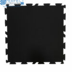 black rubber interlocking puzzle tile