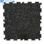 rubber interlocking tile with grey speckle