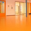 seamless urethane floor orange