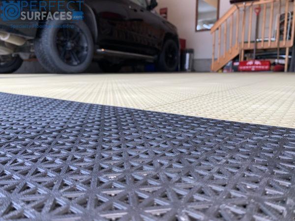 Grid Tiles garage flooring