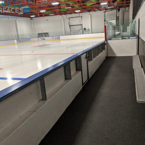 grey speckled ice arena rubber mats