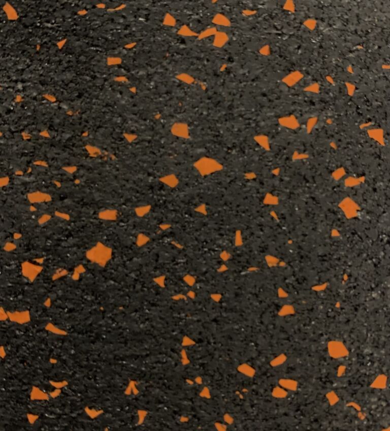 orange speckled rolled rubber
