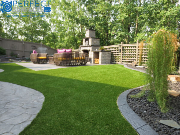Backyard outdoor artificial turf