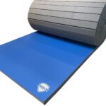 Blue foam vinyl roll out mat
